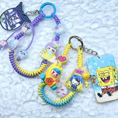 [New Arrival] Hand Braided Kawaii Cuties and Acrylic Pads Phone Chains-Special Launch Price!