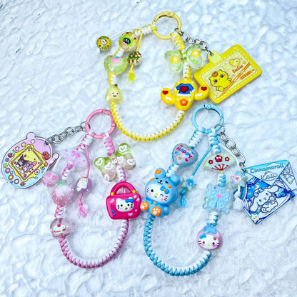 [New Arrival] Hand Braided Kawaii Cuties and Acrylic Pads Phone Chains-Special Launch Price!