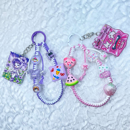 [New Arrival] Hand Braided Kawaii Cuties and Acrylic Pads Phone Chains-Special Launch Price!