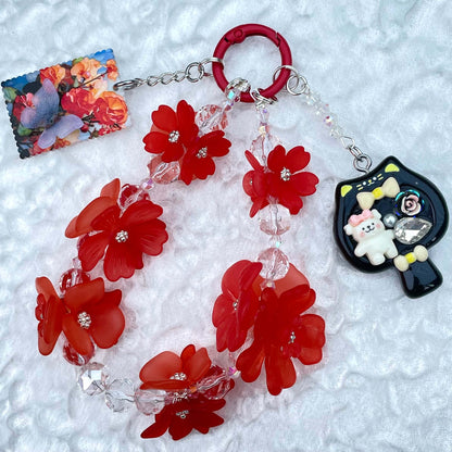 [New Arrival] Premium Handmade Flower Blossom Glittering Beads with Cream Gel Decor Phone Decor Keychains-Special Launch Price!-THIS WEEKEND ONLY