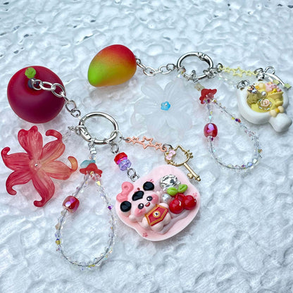 [New Arrival] Premium Handmade Flower Blossom Glittering Beads with Cream Gel Decor Phone Decor Keychains-Special Launch Price!-THIS WEEKEND ONLY