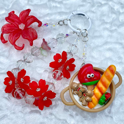 [New Arrival] Premium Handmade Flower Blossom Glittering Beads with Cream Gel Decor Phone Decor Keychains-Special Launch Price!-THIS WEEKEND ONLY