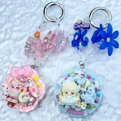 [New Arrival] Premium Handmade Flower Blossom Glittering Beads with Cream Gel Decor Phone Decor Keychains-Special Launch Price!-THIS WEEKEND ONLY