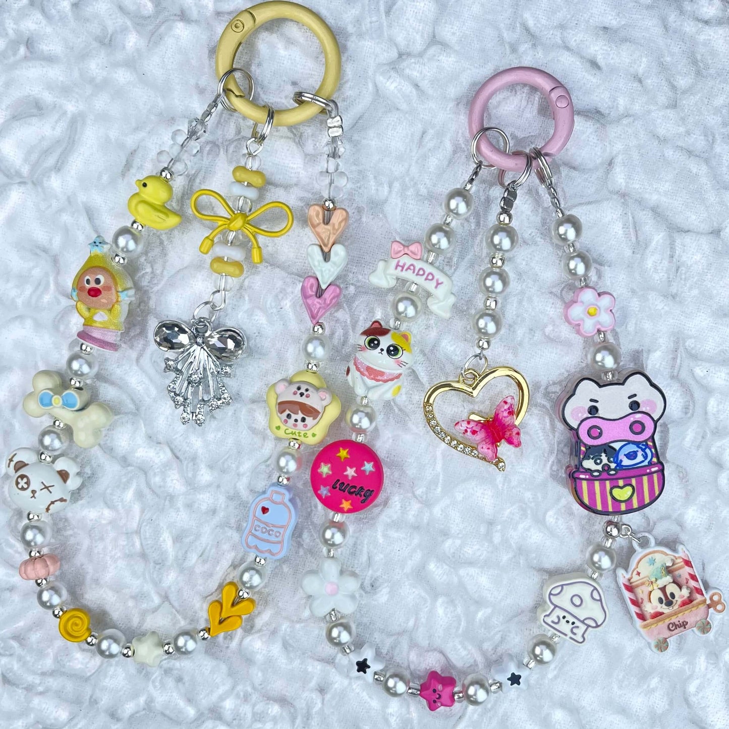 [Anniversary Celebration] Handmade Metal Alloy Decor and Glow In The Dark Decor Kawaii Phone Chains-Celebration Special Price!