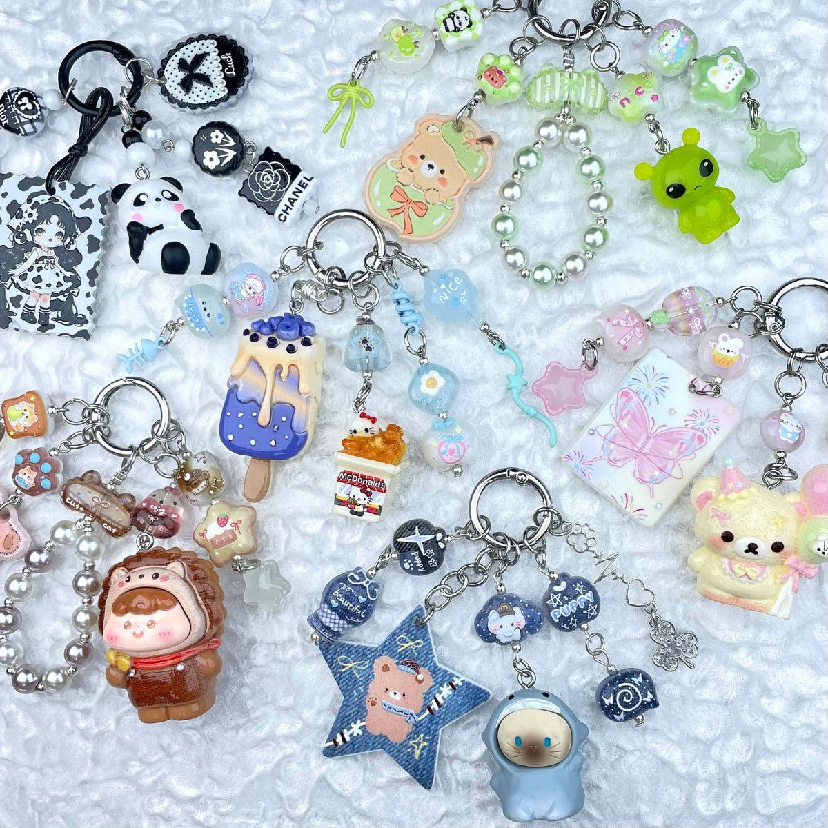 [New Batch] Handmade Multi Chain Kawaii Cutie/Pad Keychain Phone Decor Keychain-Special Launch Price!