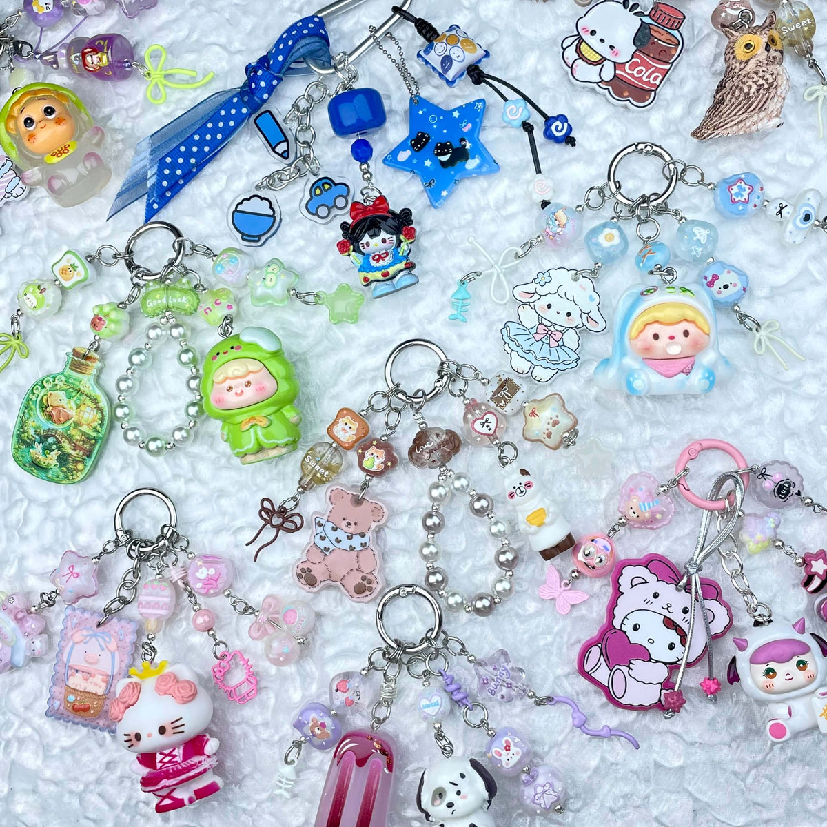 [New Batch] Handmade Multi Chain Kawaii Cutie/Pad Keychain Phone Decor Keychain-Special Launch Price!