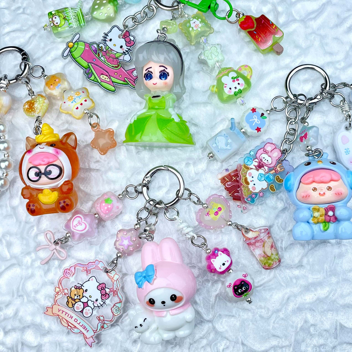 [New Batch] Handmade Multi Chain Kawaii Cutie/Pad Keychain Phone Decor Keychain-Special Launch Price!