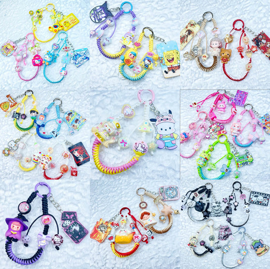 [New Arrival] Hand Braided Kawaii Cuties and Acrylic Pads Phone Chains-Special Launch Price!