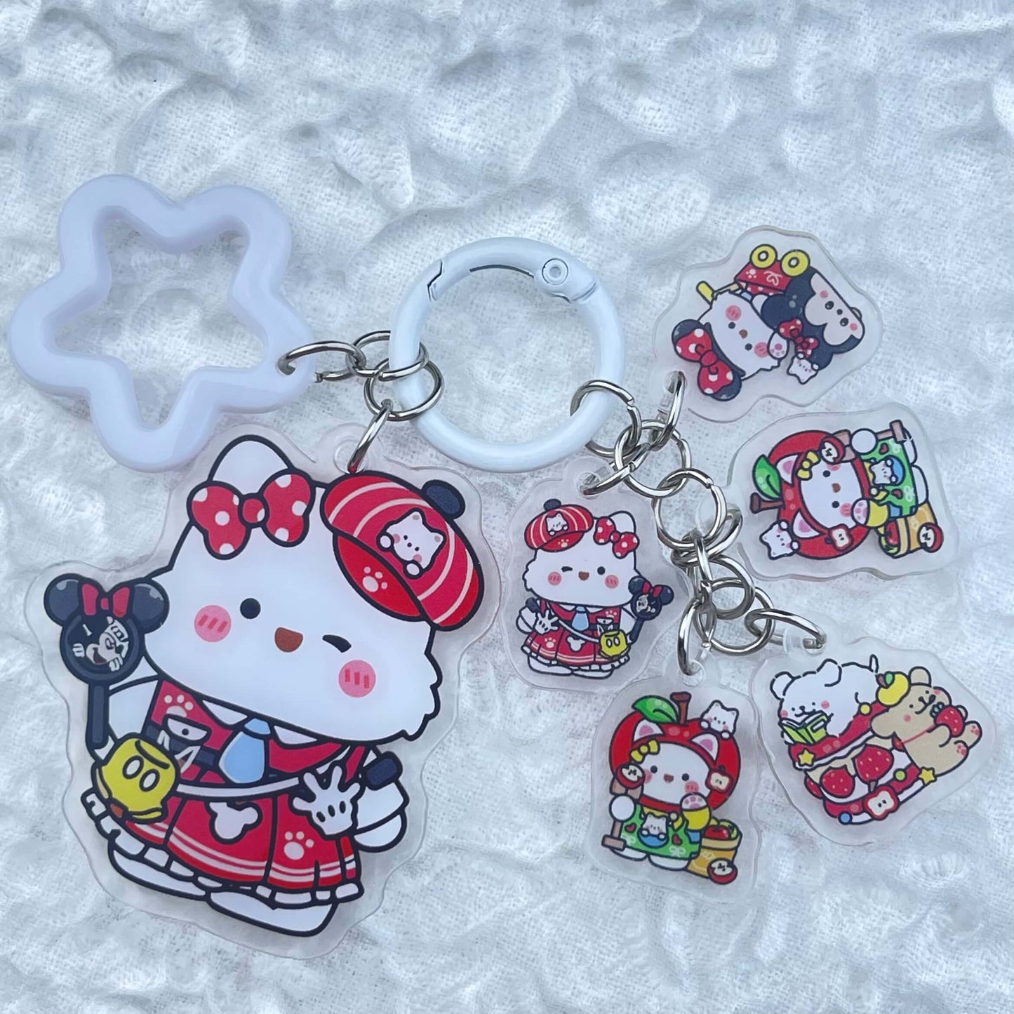 [Anniversary Celebration] Cute Acrylic Pads Grape Chain Various Style Keychains-Celebration Special Price!
