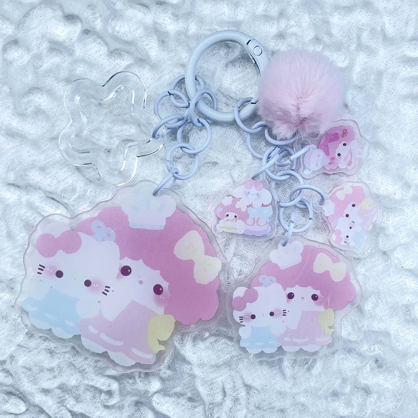 [Anniversary Celebration] Cute Acrylic Pads Grape Chain Various Style Keychains-Celebration Special Price!