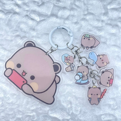 [Anniversary Celebration] Cute Acrylic Pads Grape Chain Various Style Keychains-Celebration Special Price!