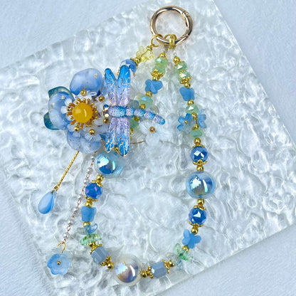 [Holiday Celebration] Premium Handmade Traditional Style Flower Glittering Phone Chain