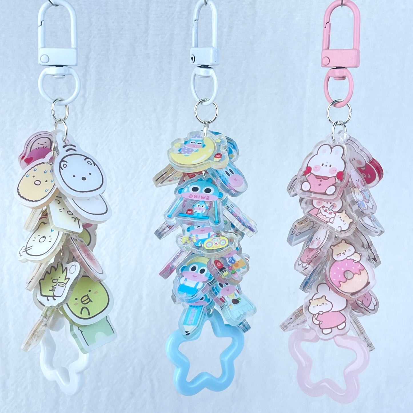 [Anniversary Celebration] Cute Acrylic Pads Grape Chain Various Style Keychains-Celebration Special Price!