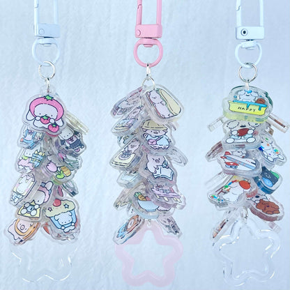 [Anniversary Celebration] Cute Acrylic Pads Grape Chain Various Style Keychains-Celebration Special Price!