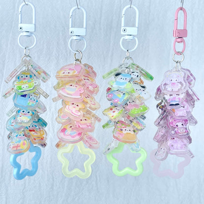 [Anniversary Celebration] Cute Acrylic Pads Grape Chain Various Style Keychains-Celebration Special Price!