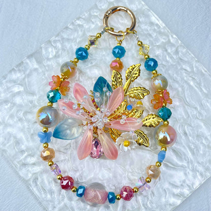 [Holiday Celebration] Premium Handmade Traditional Style Flower Glittering Phone Chain
