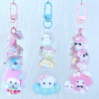 [Anniversary Celebration] Cute Acrylic Pads Grape Chain Various Style Keychains-Celebration Special Price!