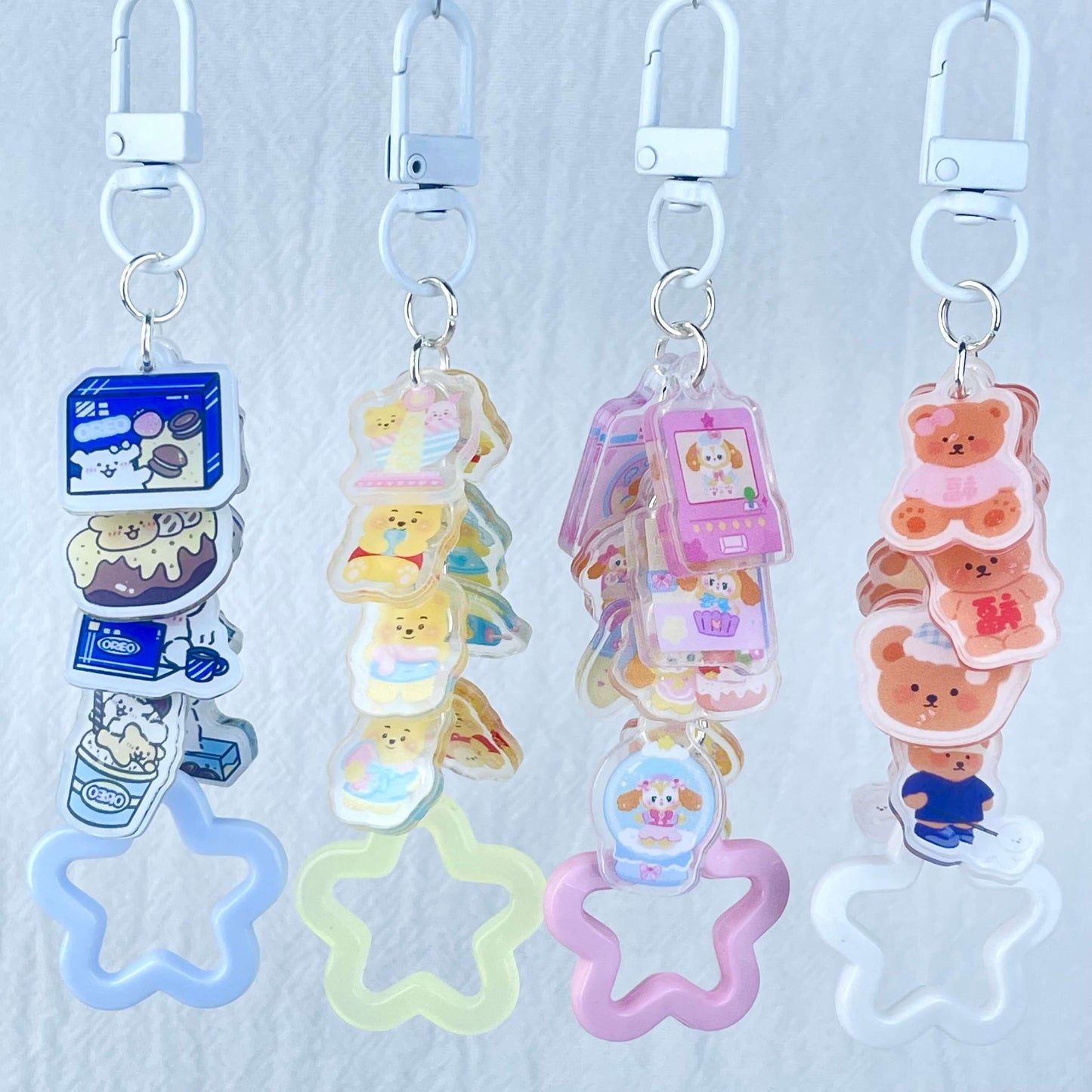 [Anniversary Celebration] Cute Acrylic Pads Grape Chain Various Style Keychains-Celebration Special Price!
