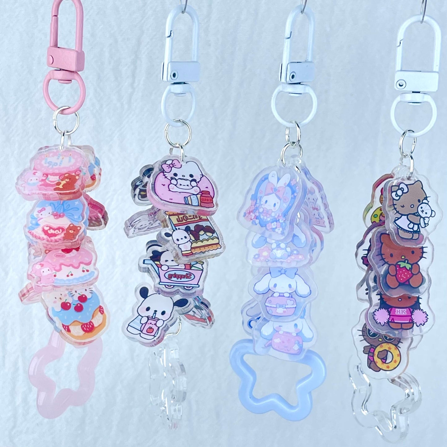 [Anniversary Celebration] Cute Acrylic Pads Grape Chain Various Style Keychains-Celebration Special Price!