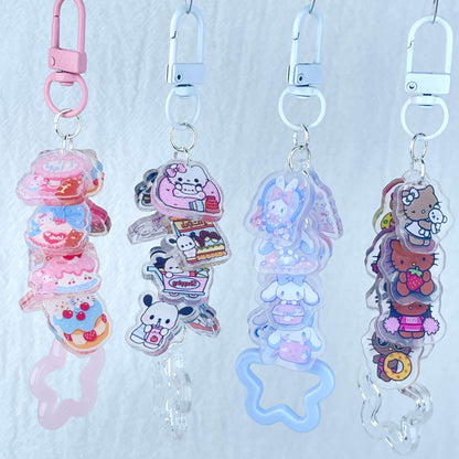 [Anniversary Celebration] Cute Acrylic Pads Grape Chain Various Style Keychains-Celebration Special Price!