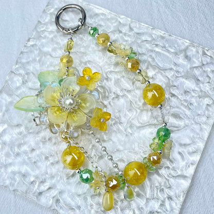 [Holiday Celebration] Premium Handmade Traditional Style Flower Glittering Phone Chain