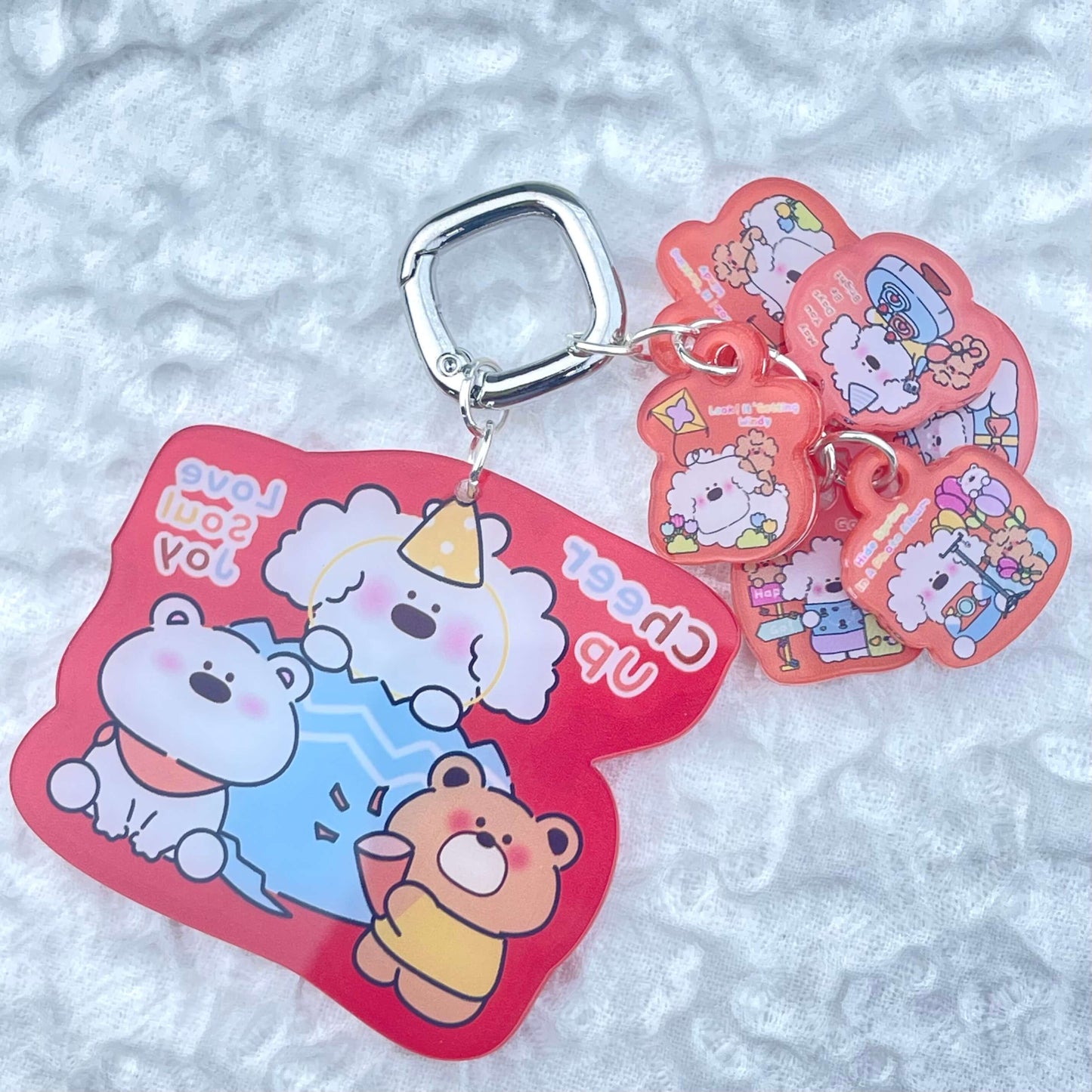 [Anniversary Celebration] Cute Acrylic Pads Grape Chain Various Style Keychains-Celebration Special Price!