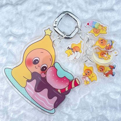 [Anniversary Celebration] Cute Acrylic Pads Grape Chain Various Style Keychains-Celebration Special Price!
