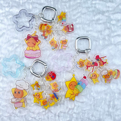 [Anniversary Celebration] Cute Acrylic Pads Grape Chain Various Style Keychains-Celebration Special Price!