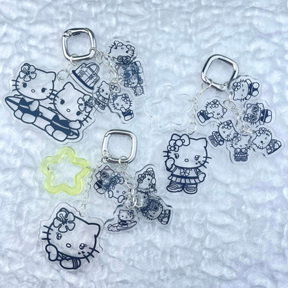 [Anniversary Celebration] Cute Acrylic Pads Grape Chain Various Style Keychains-Celebration Special Price!
