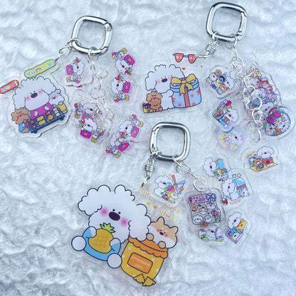 [Anniversary Celebration] Cute Acrylic Pads Grape Chain Various Style Keychains-Celebration Special Price!