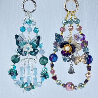 [Holiday Celebration] Premium Handmade Traditional Style Flower Glittering Phone Chain