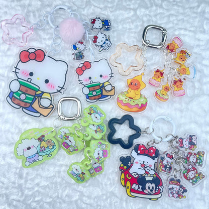 [Anniversary Celebration] Cute Acrylic Pads Grape Chain Various Style Keychains-Celebration Special Price!