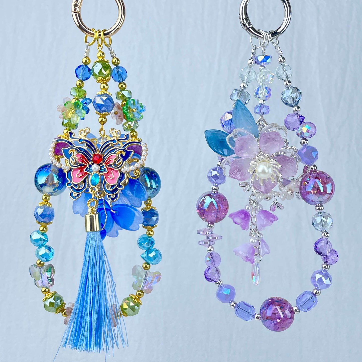 [Holiday Celebration] Premium Handmade Traditional Style Flower Glittering Phone Chain