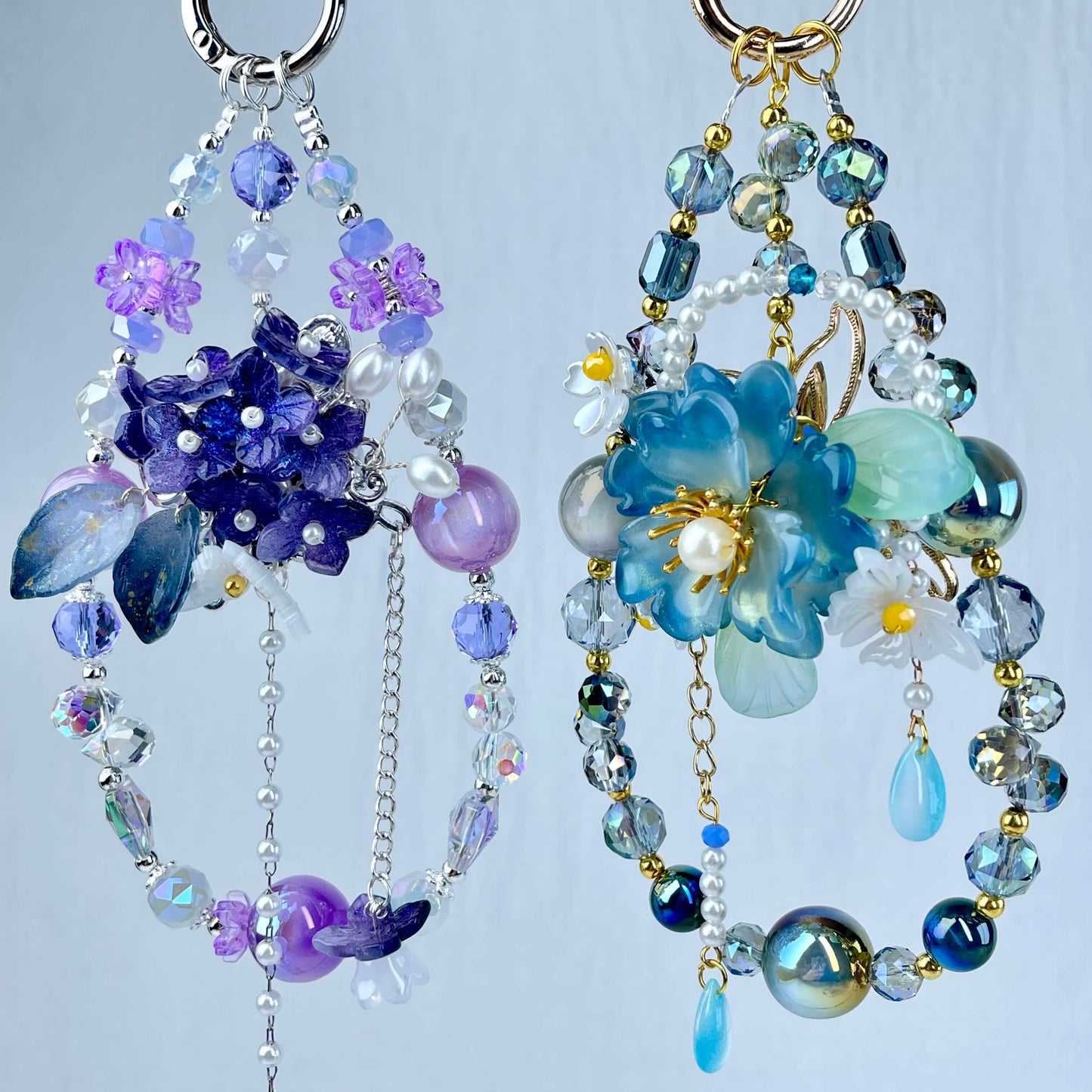 [Holiday Celebration] Premium Handmade Traditional Style Flower Glittering Phone Chain