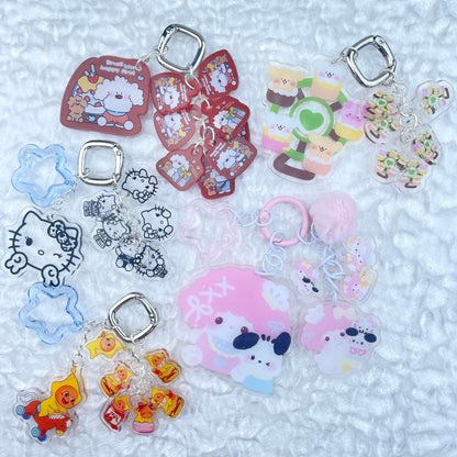 [Anniversary Celebration] Cute Acrylic Pads Grape Chain Various Style Keychains-Celebration Special Price!