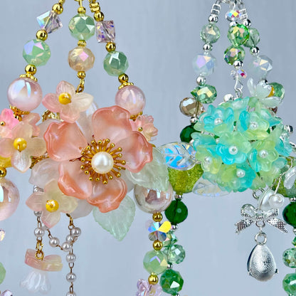 [Holiday Celebration] Premium Handmade Traditional Style Flower Glittering Phone Chain