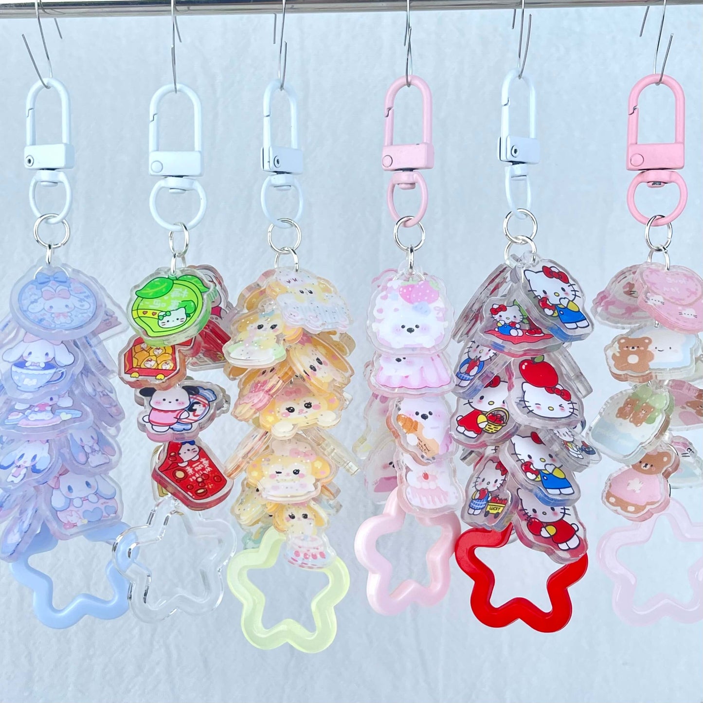 [Anniversary Celebration] Cute Acrylic Pads Grape Chain Various Style Keychains-Celebration Special Price!