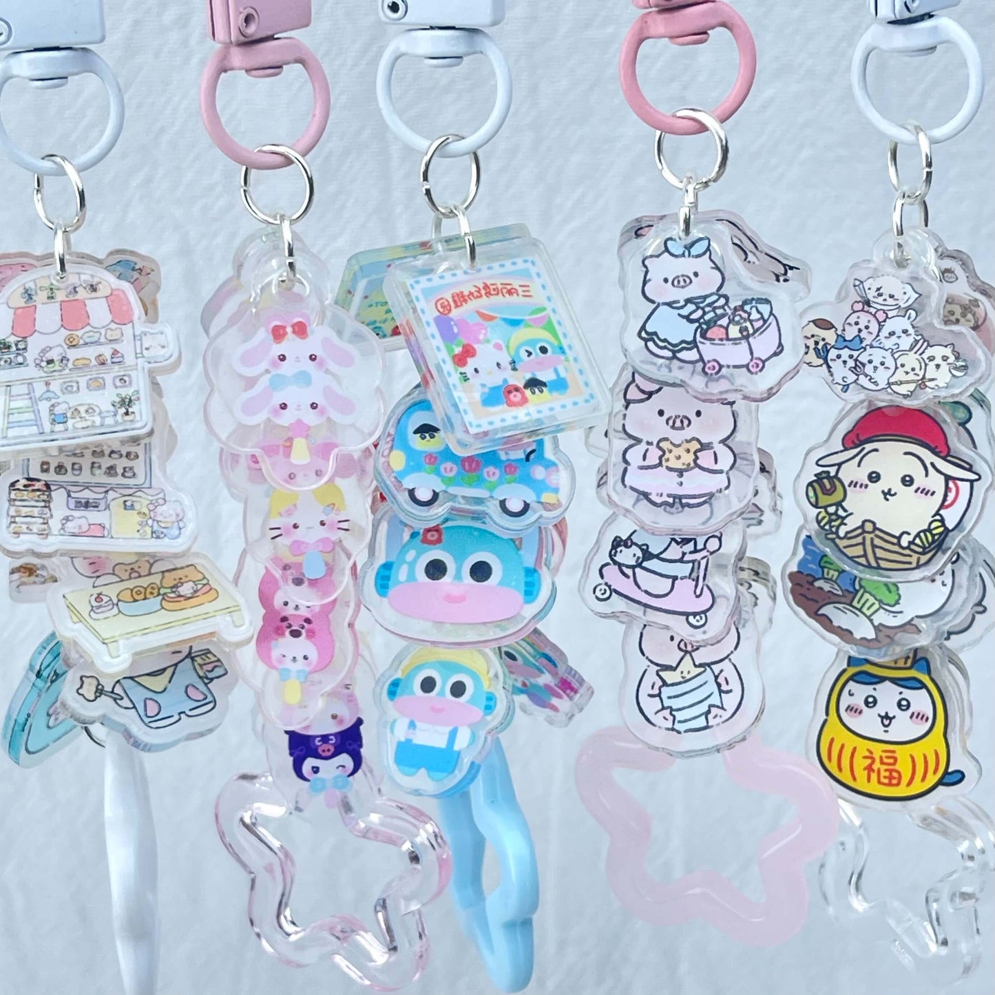 [Anniversary Celebration] Cute Acrylic Pads Grape Chain Various Style Keychains-Celebration Special Price!