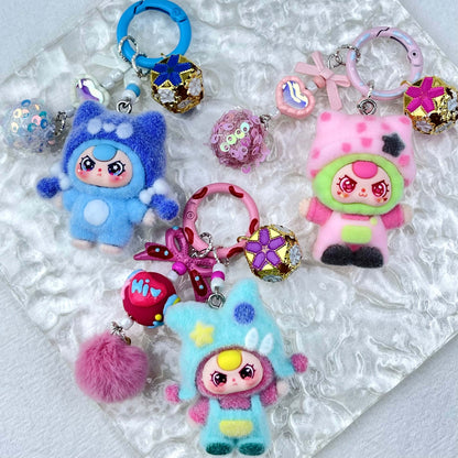 [New Arrival] Premium Handmade Newest Standing/Sitting Cutie Keychain- with New Fluffy Style & Special Launch Fruit Play