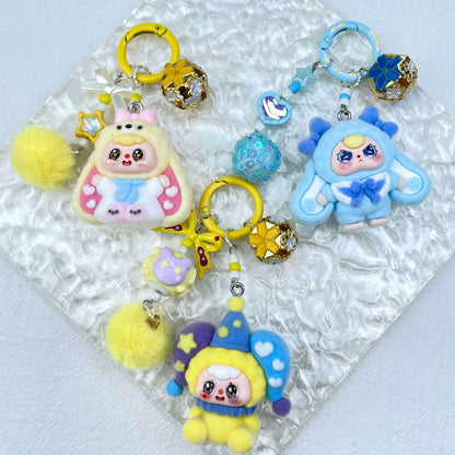 [New Arrival] Premium Handmade Newest Standing/Sitting Cutie Keychain- with New Fluffy Style & Special Launch Fruit Play