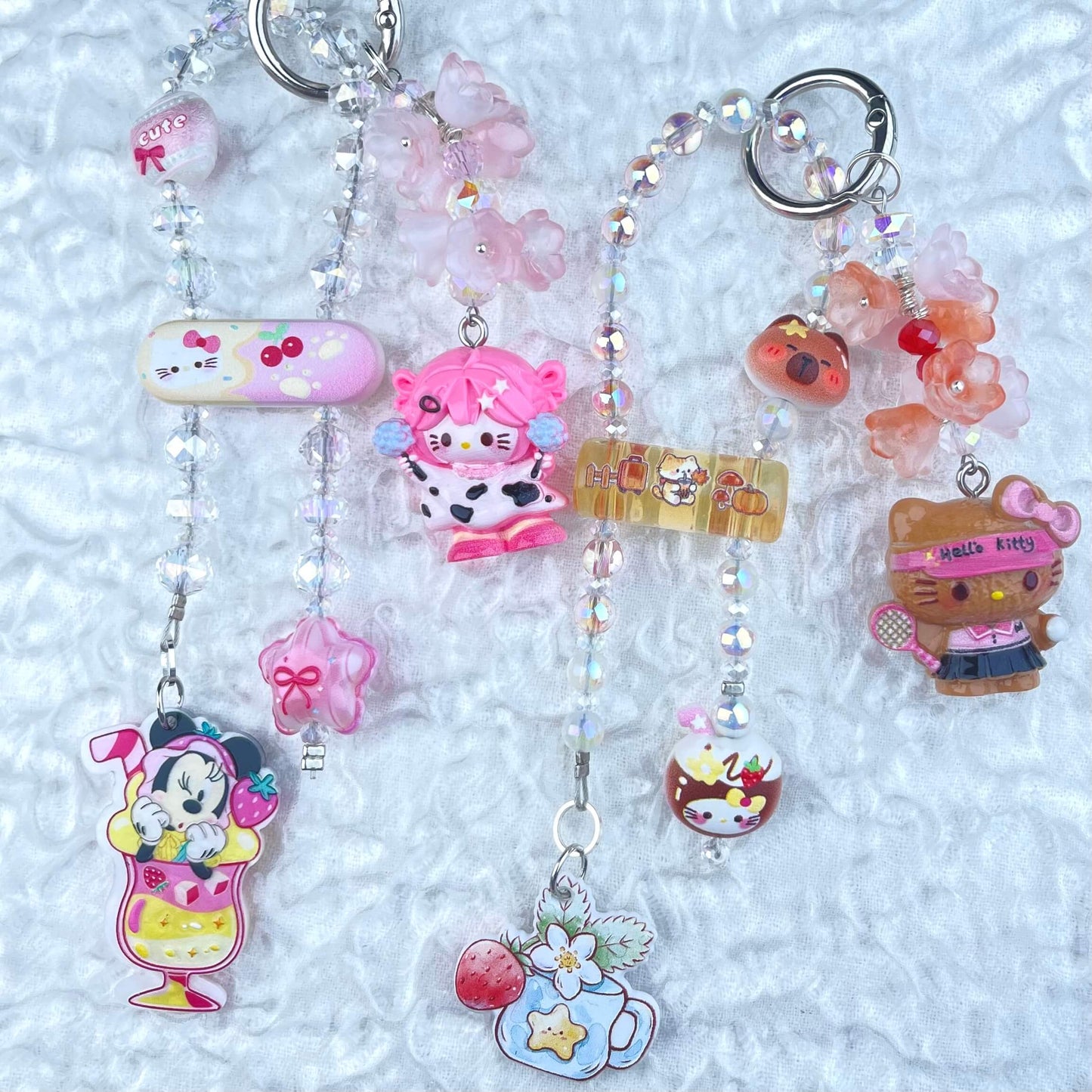 [Anniversary Celebration] New Style "2 Pies" Decor Multi Chain Keychain Phone Chain-Celebration Special Price!-THIS WEEKEND ONLY