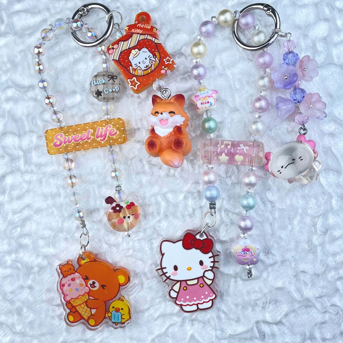 [Anniversary Celebration] New Style "2 Pies" Decor Multi Chain Keychain Phone Chain-Celebration Special Price!-THIS WEEKEND ONLY