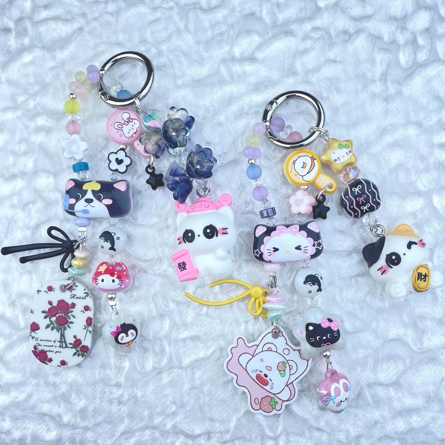 [Anniversary Celebration] New Style "2 Pies" Decor Multi Chain Keychain Phone Chain-Celebration Special Price!-THIS WEEKEND ONLY