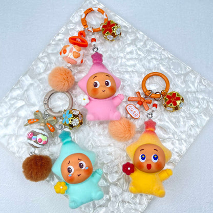[New Arrival] Premium Handmade Newest Standing/Sitting Cutie Keychain- with New Fluffy Style & Special Launch Fruit Play