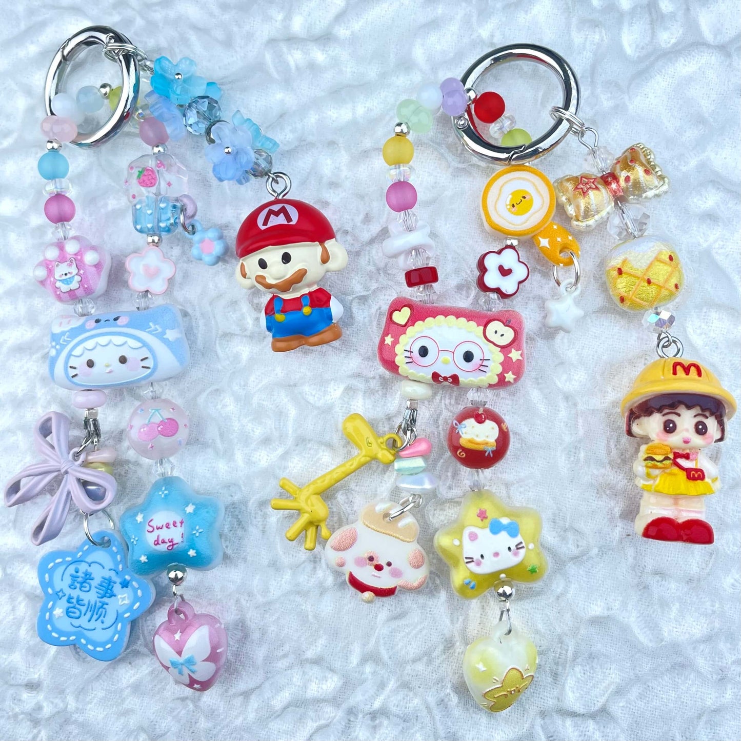 [Anniversary Celebration] New Style "2 Pies" Decor Multi Chain Keychain Phone Chain-Celebration Special Price!-THIS WEEKEND ONLY