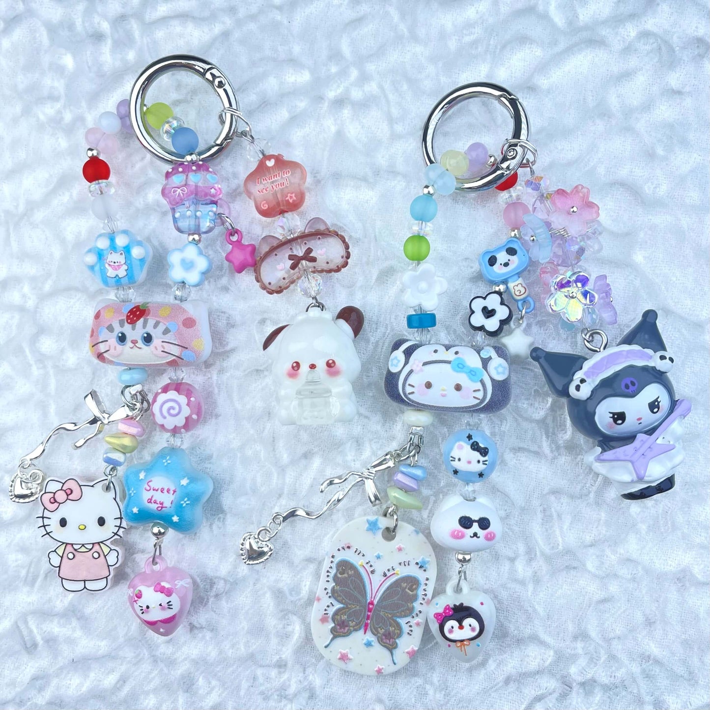 [Anniversary Celebration] New Style "2 Pies" Decor Multi Chain Keychain Phone Chain-Celebration Special Price!-THIS WEEKEND ONLY