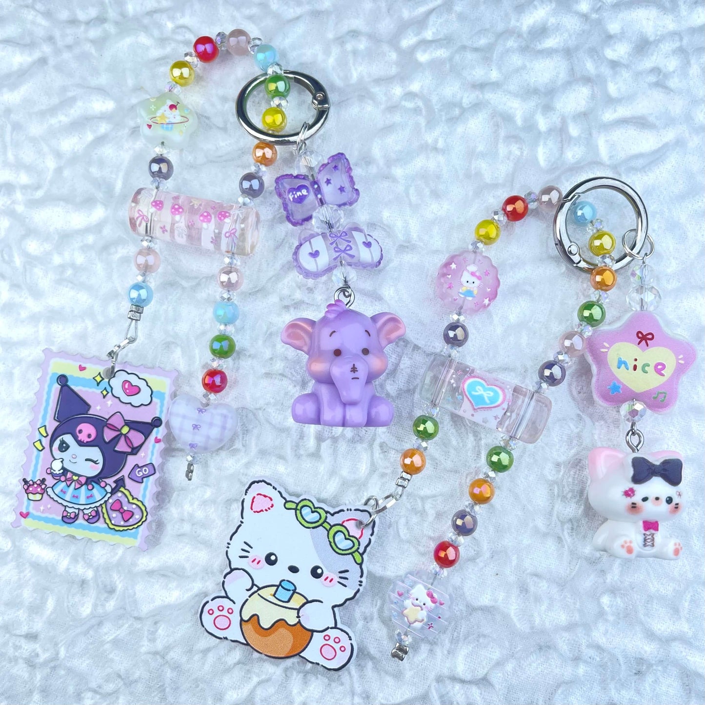 [Anniversary Celebration] New Style "2 Pies" Decor Multi Chain Keychain Phone Chain-Celebration Special Price!-THIS WEEKEND ONLY