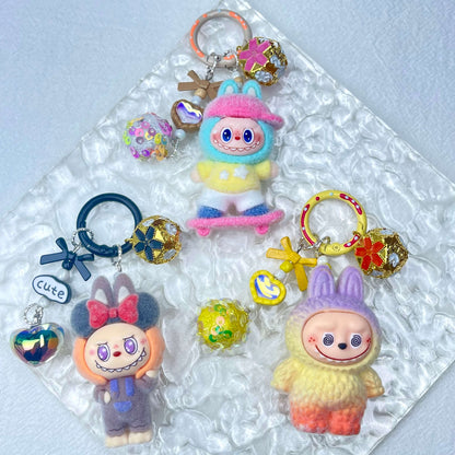 [New Arrival] Premium Handmade Newest Standing/Sitting Cutie Keychain- with New Fluffy Style & Special Launch Fruit Play