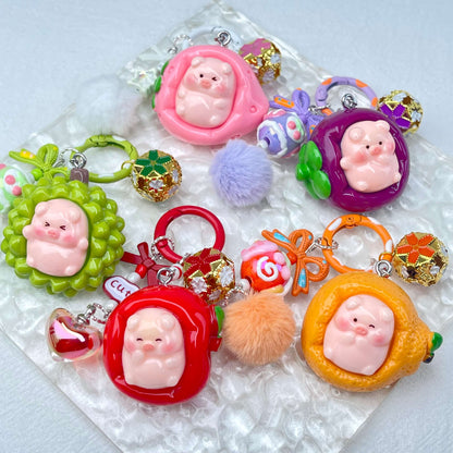 [New Arrival] Premium Handmade Newest Standing/Sitting Cutie Keychain- with New Fluffy Style & Special Launch Fruit Play