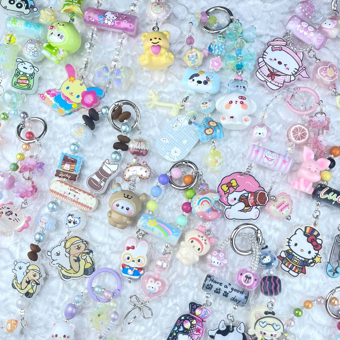 [Anniversary Celebration] New Style "2 Pies" Decor Multi Chain Keychain Phone Chain-Celebration Special Price!-THIS WEEKEND ONLY